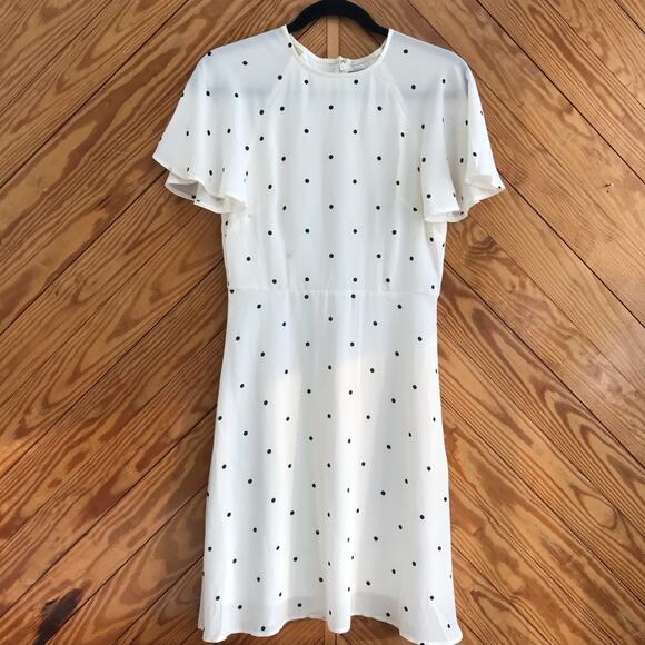 H&M Polka Dot Flounce Sleeve Dress - Picture 7 of 7